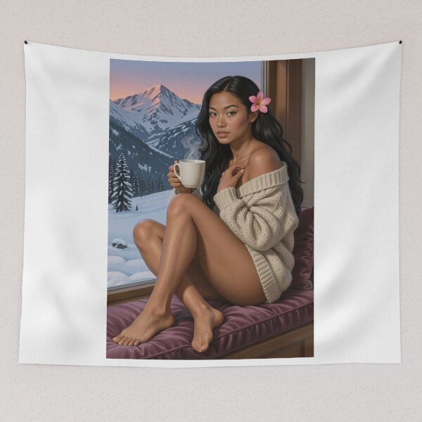 Item preview, Shanti alpenglow warmth mountain view cozy embrace designed and sold by CathryneDelamort.