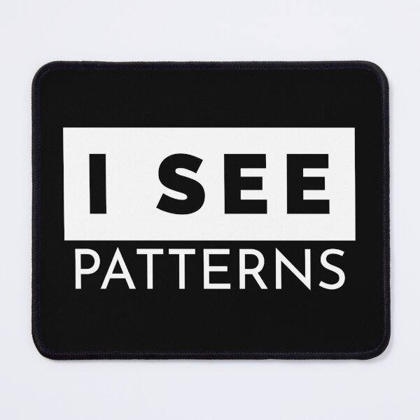 Item preview, I See Patterns Minimal Text Art designed and sold by Artfully Entertained.