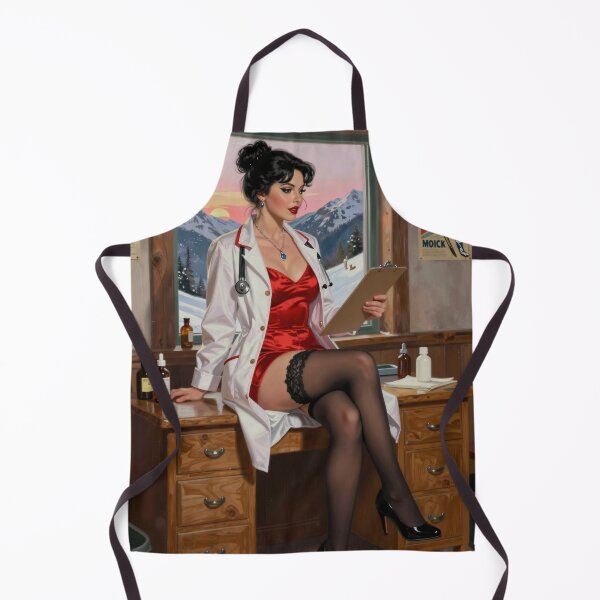 Item preview, Elegant doctor in red gown and heels alpenglow designed and sold by CathryneDelamort.