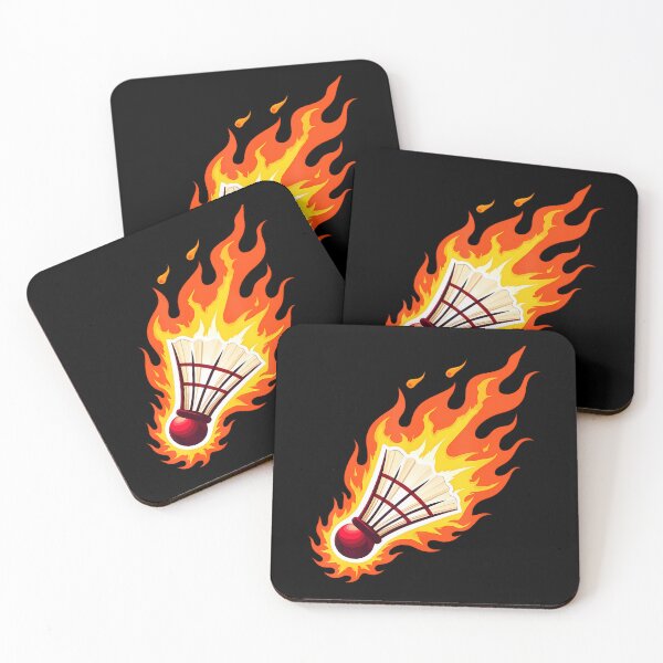 Item preview, Fiery Badminton Flaming Shuttlecock On Fire designed and sold by charitashmoqs.