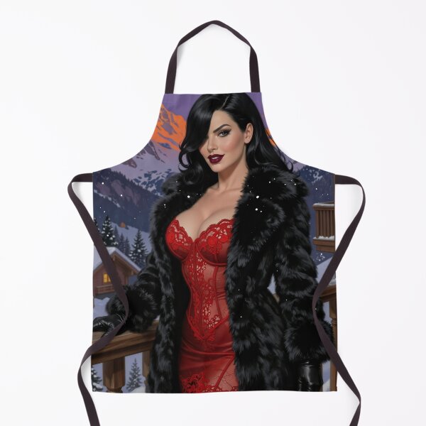 Item preview, Cassandra alpenglow in red lace and fur coat designed and sold by CathryneDelamort.