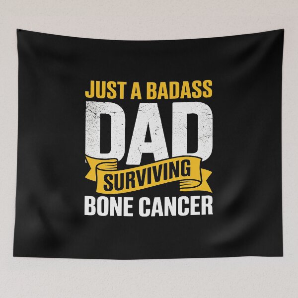 Item preview, Badass Dad Surviving Bone Cancer Survivor Quote designed and sold by catsdothingz.