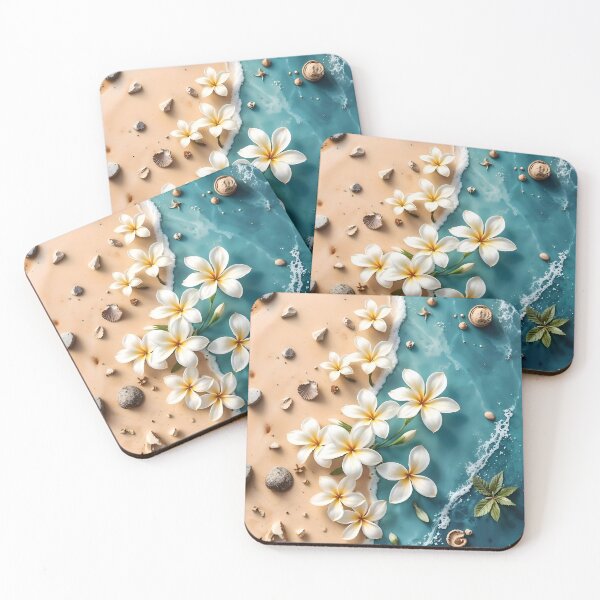 Item preview, Frangipani Plumeria Abstract Beach Design designed and sold by SolaoLab.