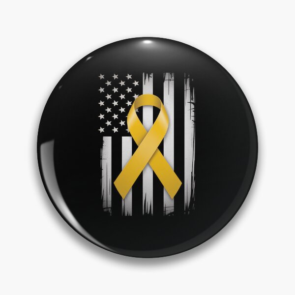 Item preview, Bone Cancer Awareness USA Flag Yellow Ribbon designed and sold by catsdothingz.