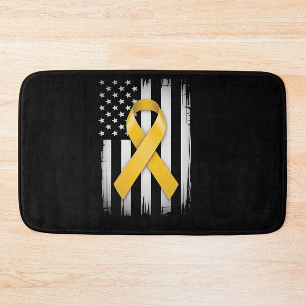 Item preview, Bone Cancer Awareness USA Flag Yellow Ribbon designed and sold by catsdothingz.