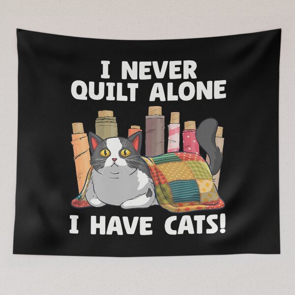 Item preview, Funny Quilting Art For Cat Quilt Sewing Quilter designed and sold by charitashmoqs.