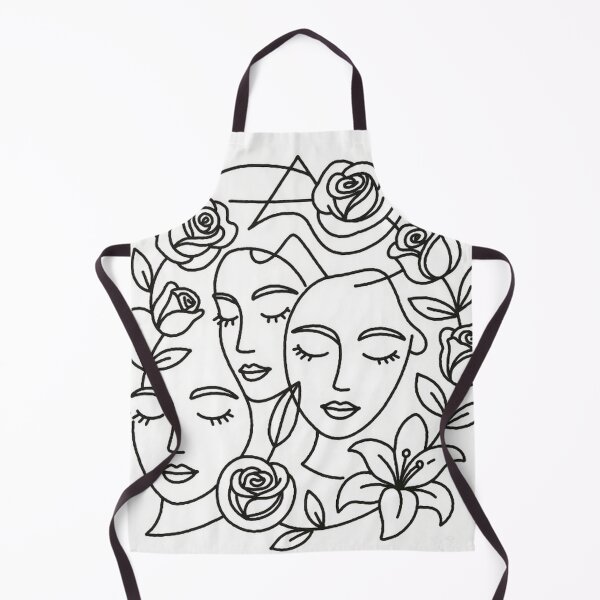 Item preview, Elegant Floral Line Art with Geometric Accents designed and sold by Wonderful Designs.