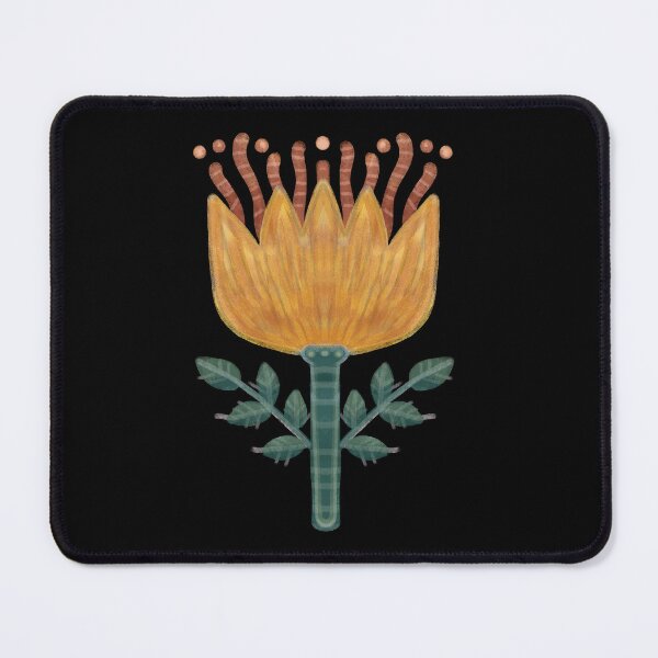 Item preview, Yellow flower, folkloric plant pattern designed and sold by Dormitria.