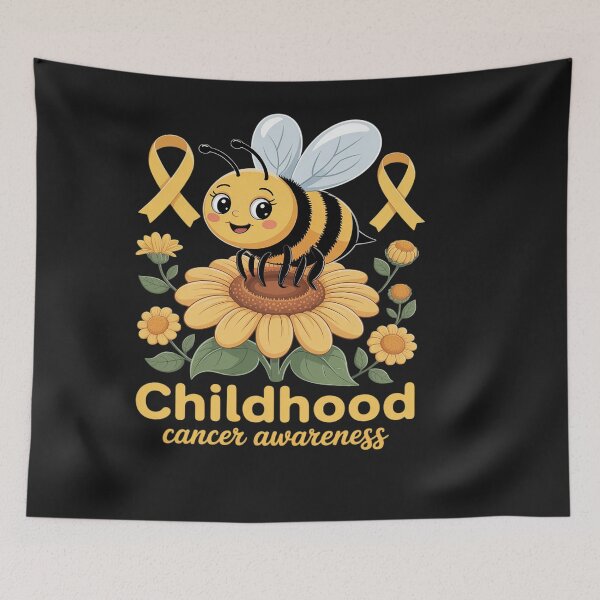 Item preview, Bee Ribbon Support For Childhood Cancer Awareness designed and sold by VladimiaPutin.