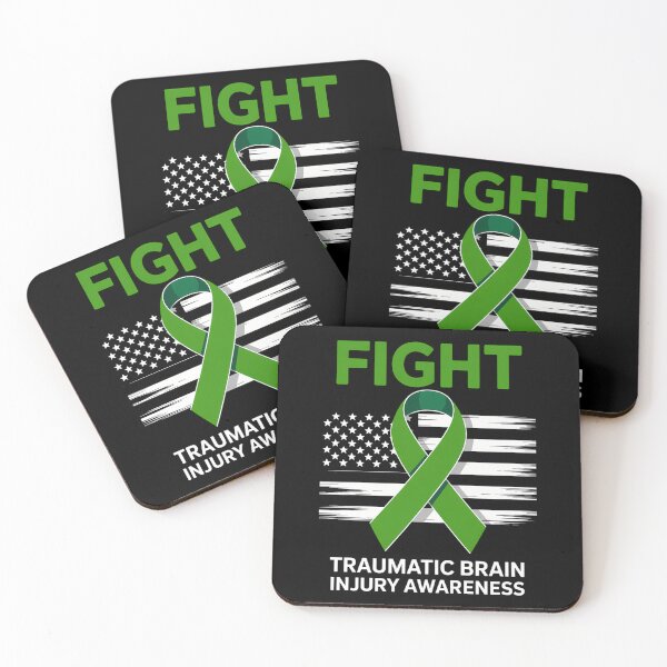 Item preview, American US Flag Fight Traumatic Brain Injury Awareness designed and sold by tiekanamac.