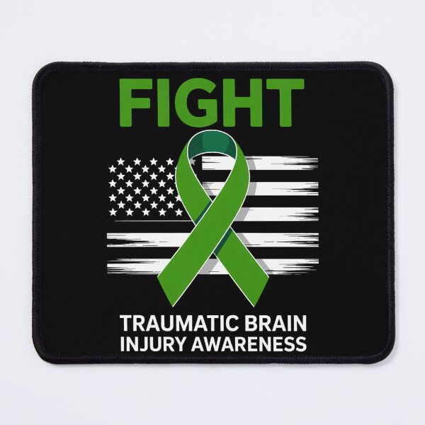 Item preview, American US Flag Fight Traumatic Brain Injury Awareness designed and sold by tiekanamac.