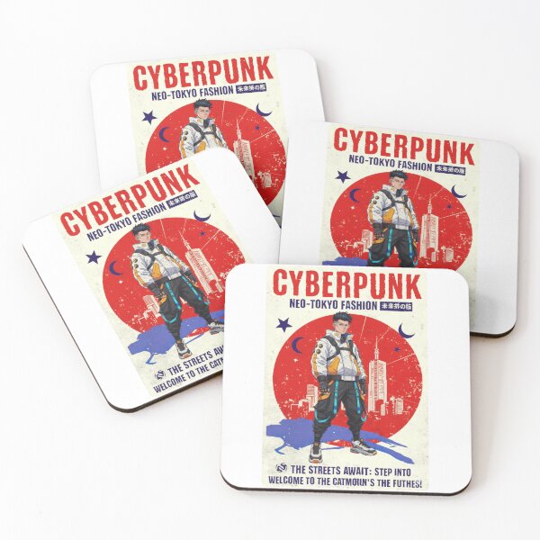 Item preview, Cyberpunk Neo-Tokyo Fashion — Futuristic Streetwear Character Illustration designed and sold by HBDStudio.