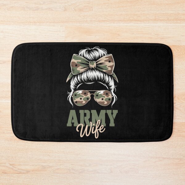 Item preview, Army Wife Messy Bun Veteran Mom Life designed and sold by tiekanamac.
