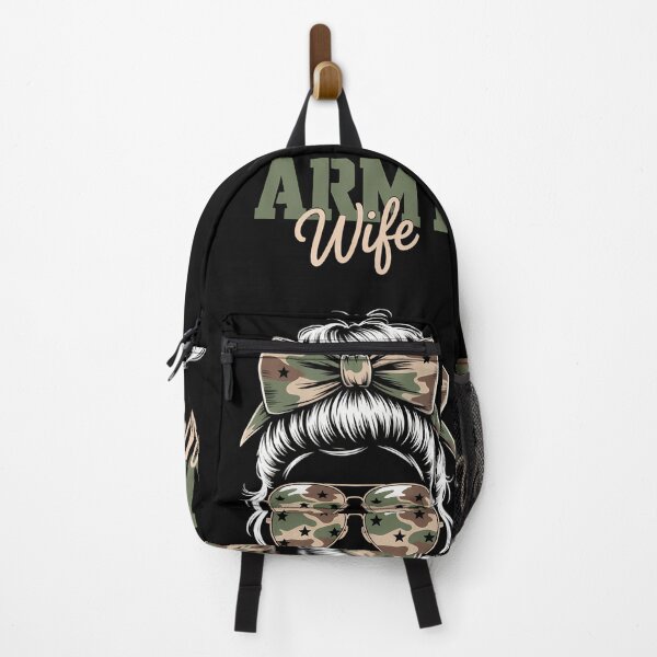 Item preview, Army Wife Messy Bun Veteran Mom Life designed and sold by tiekanamac.