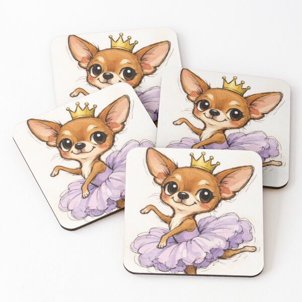 Item preview, Chihuahua Ballerina Princess – Cute Dog in Purple Tutu designed and sold by Darlin8888.