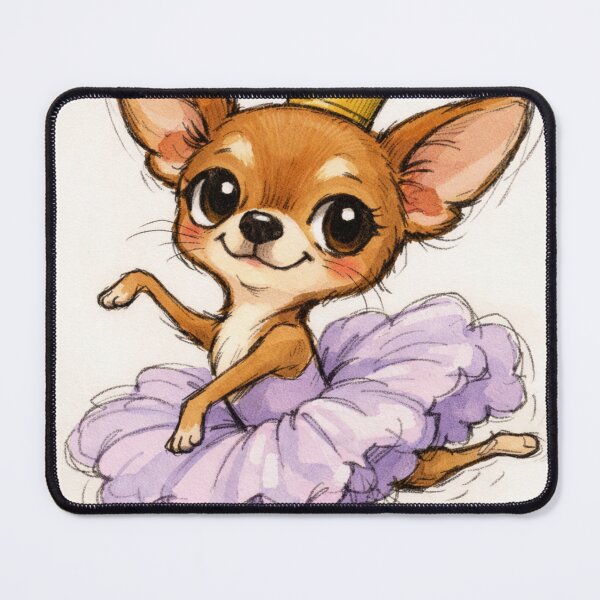 Item preview, Chihuahua Ballerina Princess – Cute Dog in Purple Tutu designed and sold by Darlin8888.