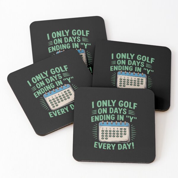 Item preview, I Only Golf on Days Ending in Y Golf Pun Calendar designed and sold by HORIZBoutique.