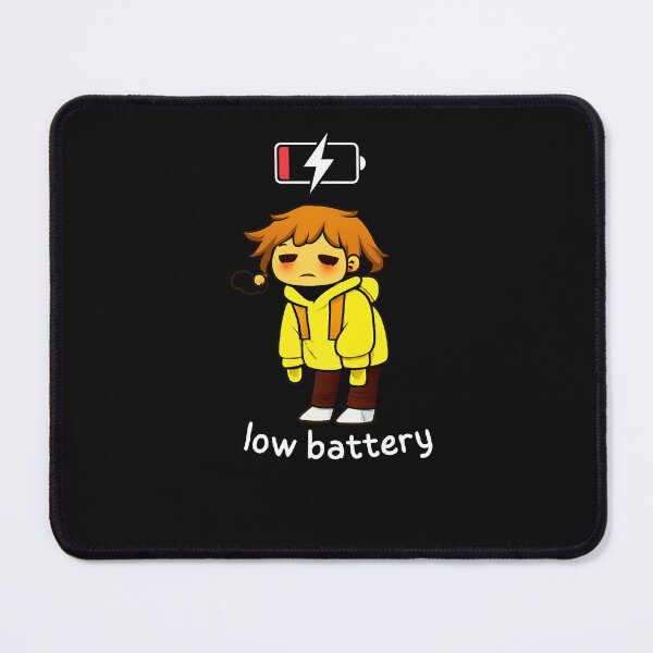 Item preview, Low Battery – Cute Tired Aesthetic Illustration for Everyday Wear designed and sold by AdicretorDesign.