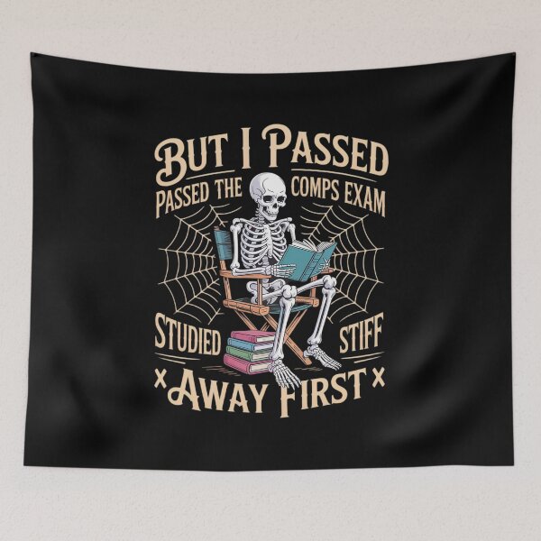 Item preview, I Passed The Comps Exam Skeleton Funny PHD Doctors Test designed and sold by HORIZBoutique.