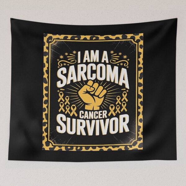 Item preview, I Am A Sarcoma Cancer Survivor Bone Cancer Awareness Yellow designed and sold by catsdothingz.