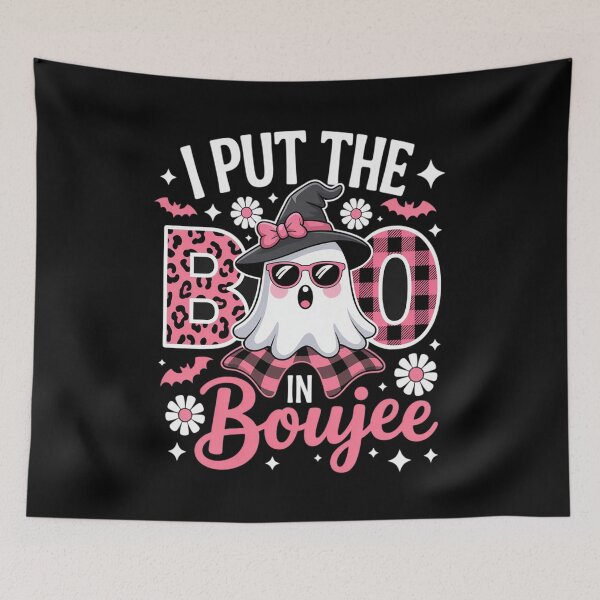Item preview, I Put The Boo in Boujee Ghost Happy Halloween designed and sold by FluoroWave.