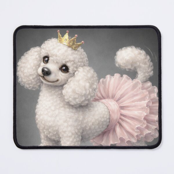 Item preview, Poodle Ballerina Princess – Cute White Poodle in Pink Tutu designed and sold by Darlin8888.