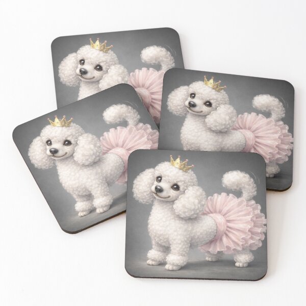 Item preview, Poodle Ballerina Princess – Cute White Poodle in Pink Tutu designed and sold by Darlin8888.