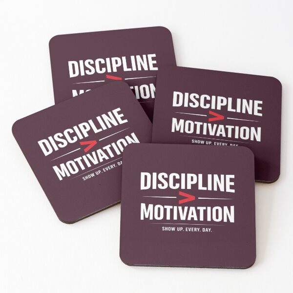 Item preview, Discipline Over Motivation Gym Quote Minimalist Workout Design designed and sold by Sonia dutta_art.