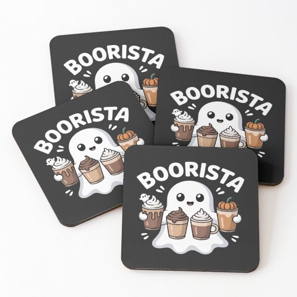 Item preview, Boorista Boo Coffee, Halloween Spooky Ghost Coffee Barista designed and sold by Rackaam.