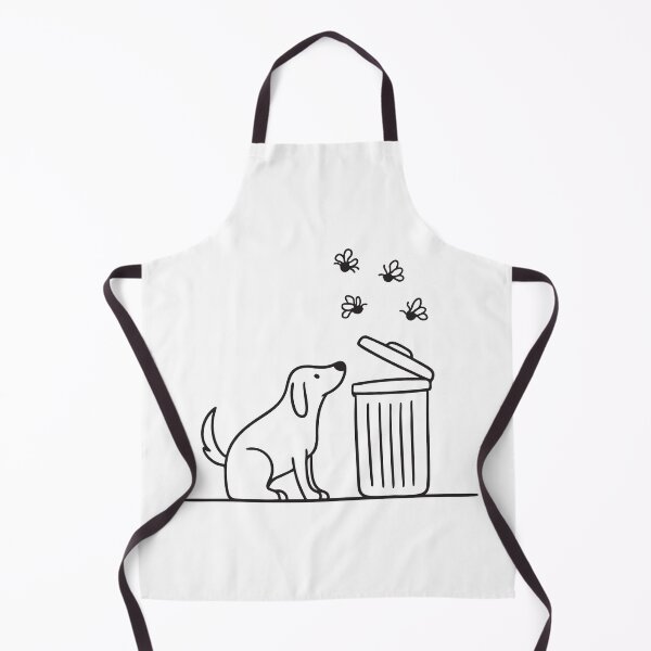 Item preview, A trash bin next to a dog with flies circling   designed and sold by rasagamastore.