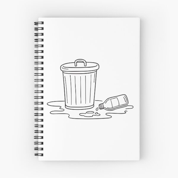 Item preview, A trash bin near a dripping pipe with bottles rolling on the ground   designed and sold by rasagamastore.