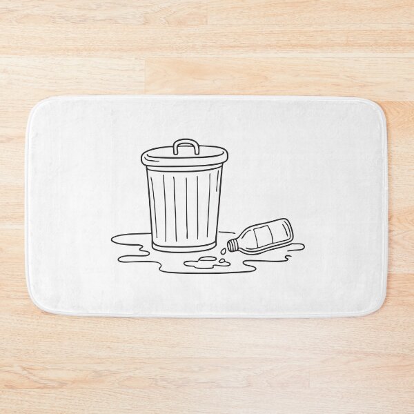 Item preview, A trash bin near a dripping pipe with bottles rolling on the ground   designed and sold by rasagamastore.