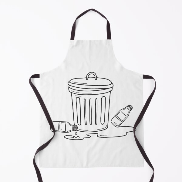 Item preview, A trash bin close to a leaking pipe, bottles scattered nearby   designed and sold by rasagamastore.