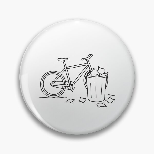 Item preview, A trash bin near a parked bicycle with papers scattered around   designed and sold by rasagamastore.