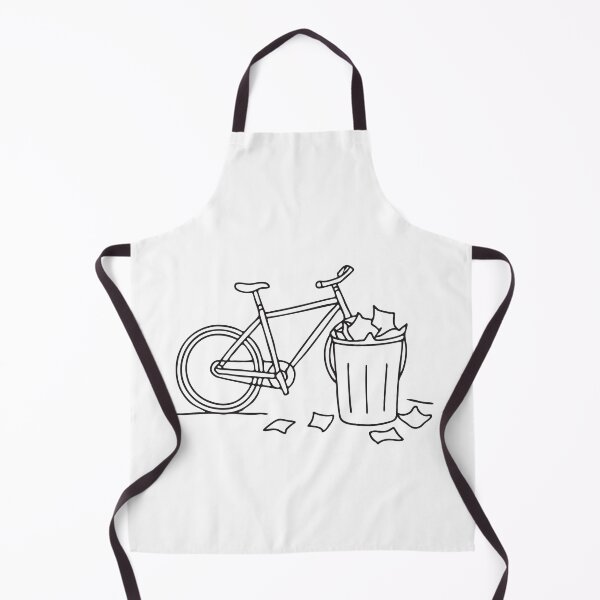 Item preview, A trash bin near a parked bicycle with papers scattered around   designed and sold by rasagamastore.