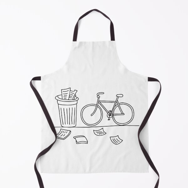 Item preview, A trash bin next to a bike with loose papers around it   designed and sold by rasagamastore.