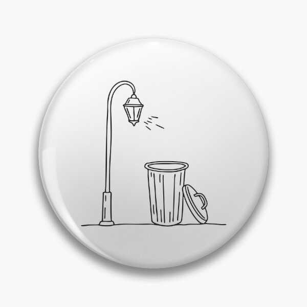 Item preview, A trash bin next to a streetlamp with the lid wide open   designed and sold by rasagamastore.