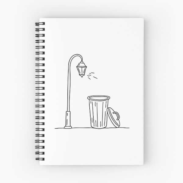 Item preview, A trash bin next to a streetlamp with the lid wide open   designed and sold by rasagamastore.