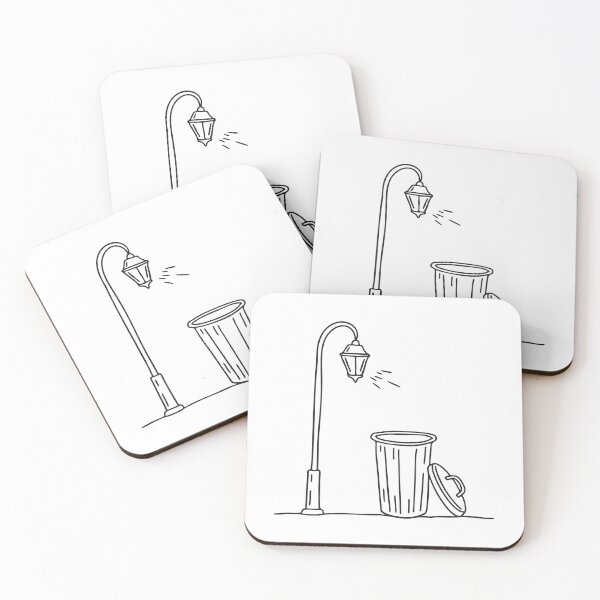 Item preview, A trash bin next to a streetlamp with the lid wide open   designed and sold by rasagamastore.