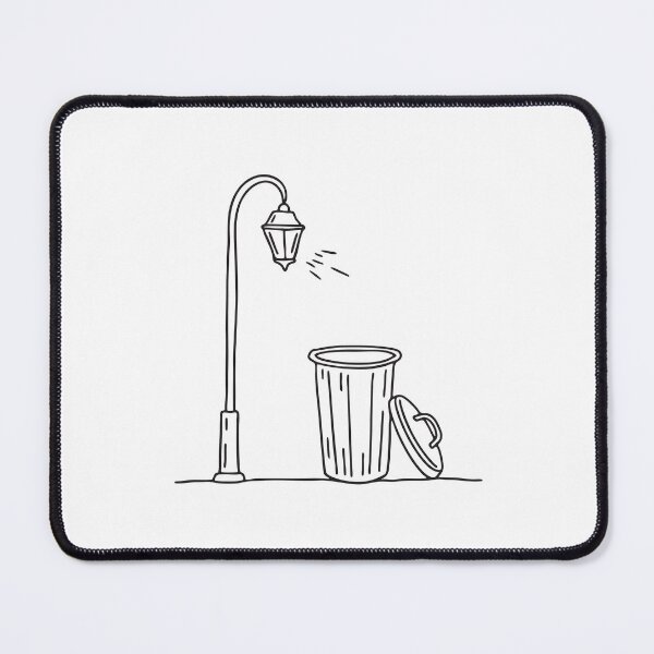 Item preview, A trash bin next to a streetlamp with the lid wide open   designed and sold by rasagamastore.