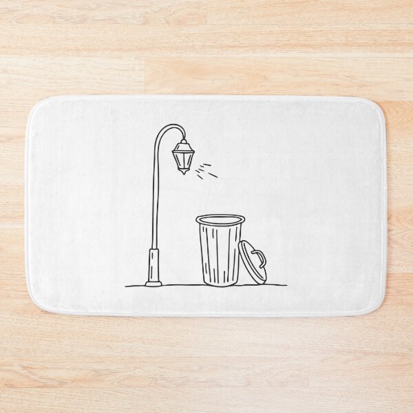 Item preview, A trash bin next to a streetlamp with the lid wide open   designed and sold by rasagamastore.