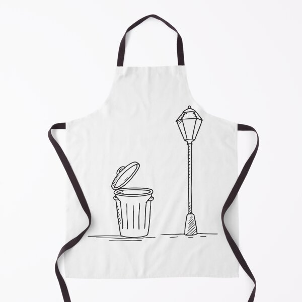 Item preview, A trash bin under a streetlamp with its lid completely open   designed and sold by rasagamastore.