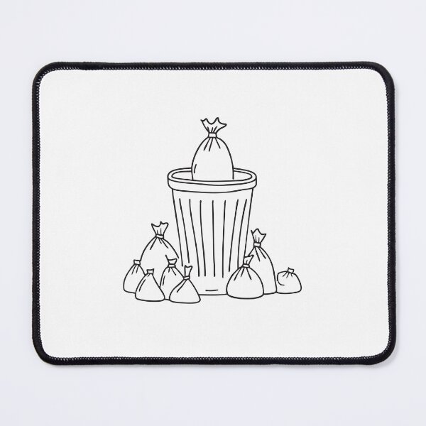 Item preview, A trash bin surrounded by wrappers with one bag sticking out   designed and sold by rasagamastore.