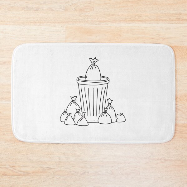 Item preview, A trash bin surrounded by wrappers with one bag sticking out   designed and sold by rasagamastore.