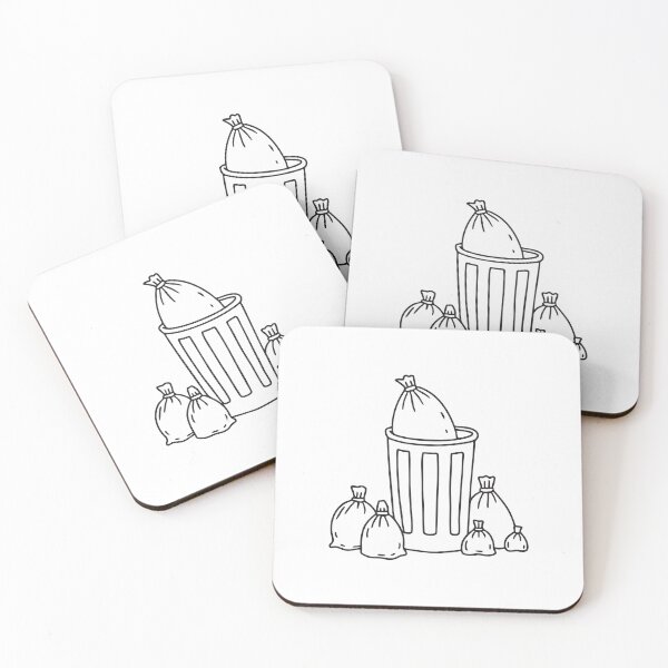 Item preview, A trash bin surrounded by wrappers   designed and sold by rasagamastore.