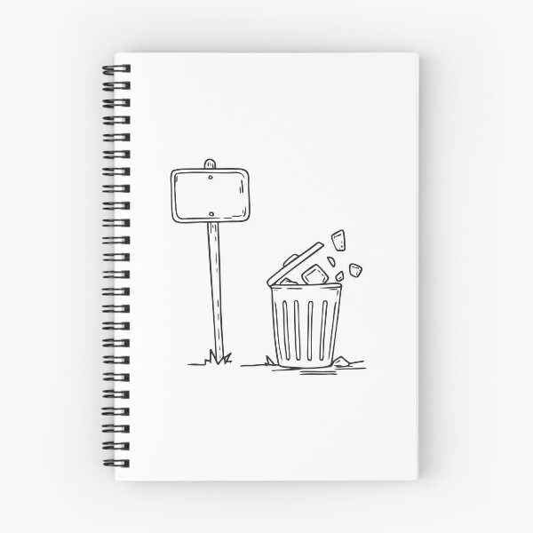 Item preview, A trash bin under a leaning sign with trash spilling out   designed and sold by rasagamastore.