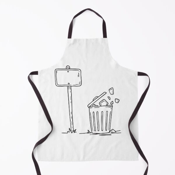 Item preview, A trash bin under a leaning sign with trash spilling out   designed and sold by rasagamastore.