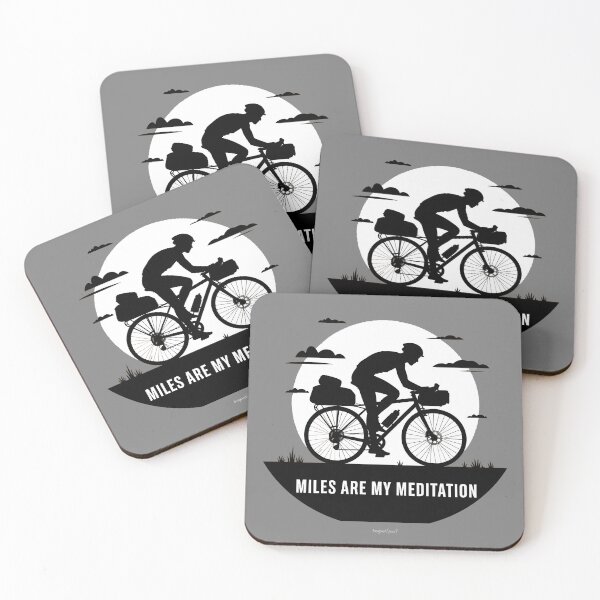 Item preview, Miles Are My Meditation – Long Distance Cycling Minimalist T-Shirt designed and sold by ImaginedSpace7.