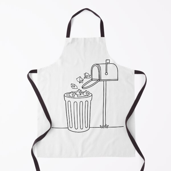 Item preview, A trash bin with crumpled paper poking out beside a mailbox   designed and sold by rasagamastore.