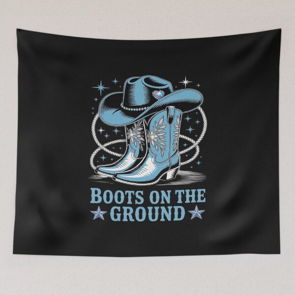 Item preview, Boots On The Ground Country Western Cowboy Cowgirl Hat Boots designed and sold by Rackaam.